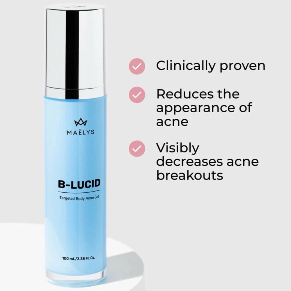 MAËLYS B-LUCID Targeted Body Acne Gel- 100 mL / 3.38 fl oz (New)